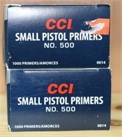 2 Boxes of CCI Small Pistol Primersd