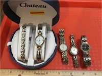 Chateau Ladies Quartz Watch & Bracelet Set,