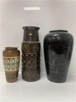 Vintage Western German Pottery Vases Group 2