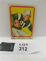 1963 TOPPS EARL LUNDFORD CFL FOOTBALL CARD