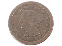 1844 Large Cent, 44 over 81