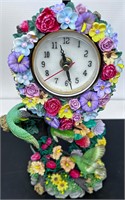 Antique Hummingbird Clock Timeless Elegance