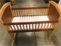 Wooden Contemporary Rocking Baby Cradle