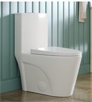 Elongated 1 Pc Toilet with Comfortable Chair Seat