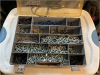 Large storage container of screws, bolts etc