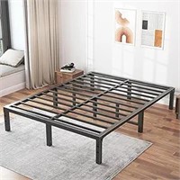 Fuiobyvv King Bed Frame, 14 Inch Heavy Duty Metal