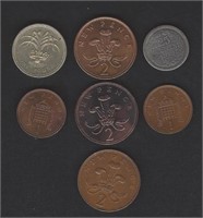 TRAY: BRITISH & NETHERLANDS COINS