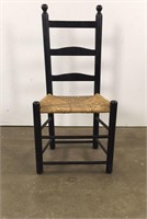 Vintage Handmade Rush seat ladderback chair