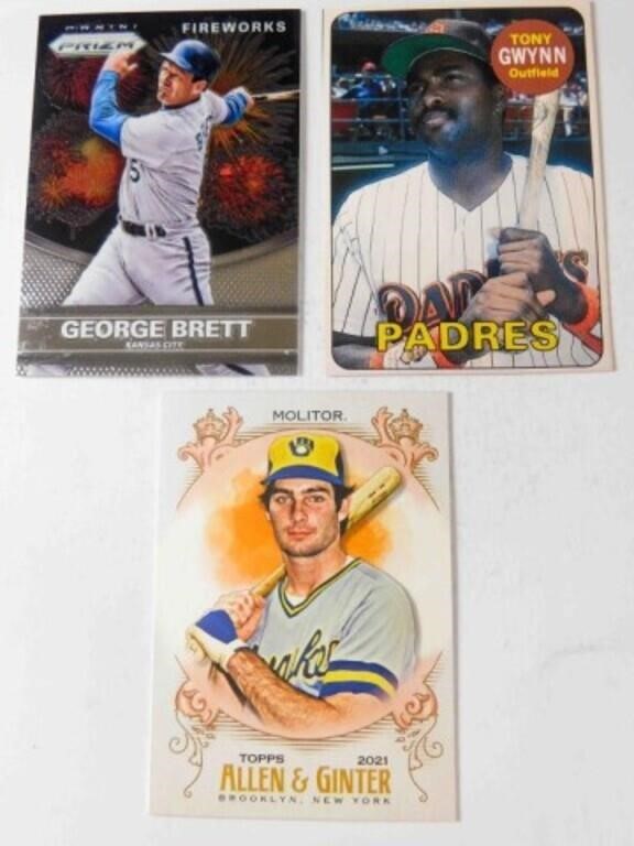 HOF INSERTS BRETT/GWYNN/MOLITOR