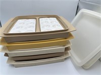 Tupperware Hard Boiled Egg Carriers (5) 2 Lids