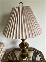 Pair of Brass Lamps with Shades