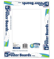 11" X 14" POSTER BOARD SCHOOL 5-PACK WHITE