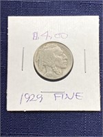 1929 buffalo nickel coin