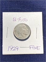 1929 buffalo nickel coin