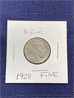 1928 buffalo nickel coin