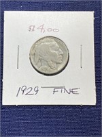 1929 buffalo nickel coin