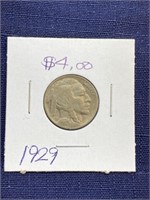 1929 buffalo nickel coin