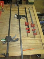 (2) 24" pipe clamps & (2) 36" Pittsburgh ratchet