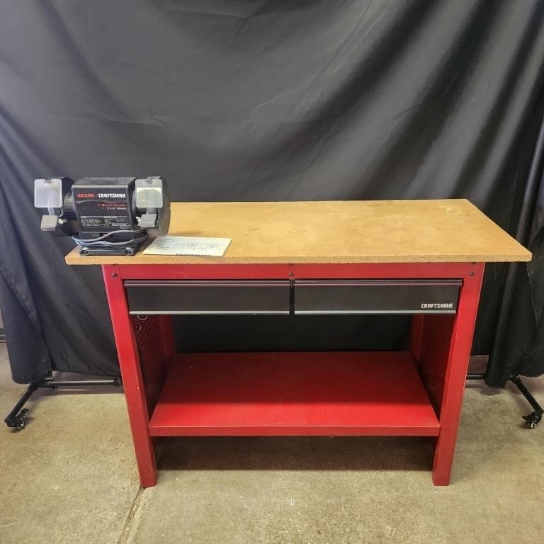 Craftsman Workbench with 5" Bench Grinder