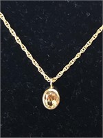 15" Sterling/GF Chain with Small Gold Pendant