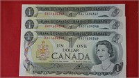 Three 1973 Consecutive  $1 Bills