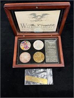 2005 Complete Walking Liberty Set in Box with COA