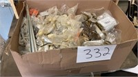 New gold and white cabinet handles, hinges , misc