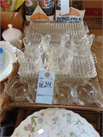 CLEAR GLASS SNACK SETS