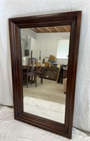 Large antique wood framed wall mirror, can be
