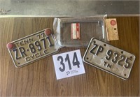 Vintage Motorcycle License Plates