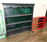 Two Wood Shelf Units