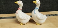 Lot of White Geese Salt & Pepper Shakers , Made in