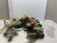 Wreath Swag & Snowflakes