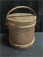 Old Firkin with Handle and Lid