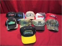 New Hats Assorted Businesses & Logo's 10pc lot