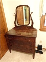 Antique Dresser with Mirror - 40x20x65