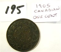 1905 Canadian Large One Cent Coin