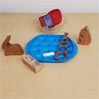 Wood Animal Puzzles, Egg Tray, Glass Bowl