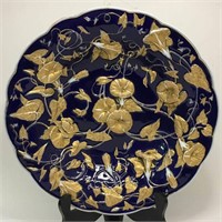 Meissen Cobalt & Gilt Porcelain Floral Bowl