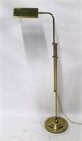 Vintage Adjustable Brass Floor Lamp - 49" Tall