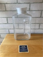 Rectangular Glass Juice Jug w Plastic Lid