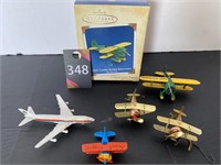 Various Airplane Ornaments & United Toy Plane