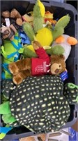 Tub of Stuffed Animals and Pillow Pets