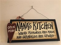 Nanna's Kitchen Plaque