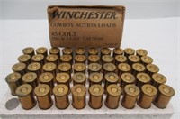 (49) Rounds of Winchester 45 Colt 250GR lead flat