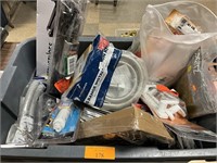 Large tote of miscellaneous hardware. Appliance