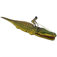 J. Chein "Boy Riding Alligator" c.1930