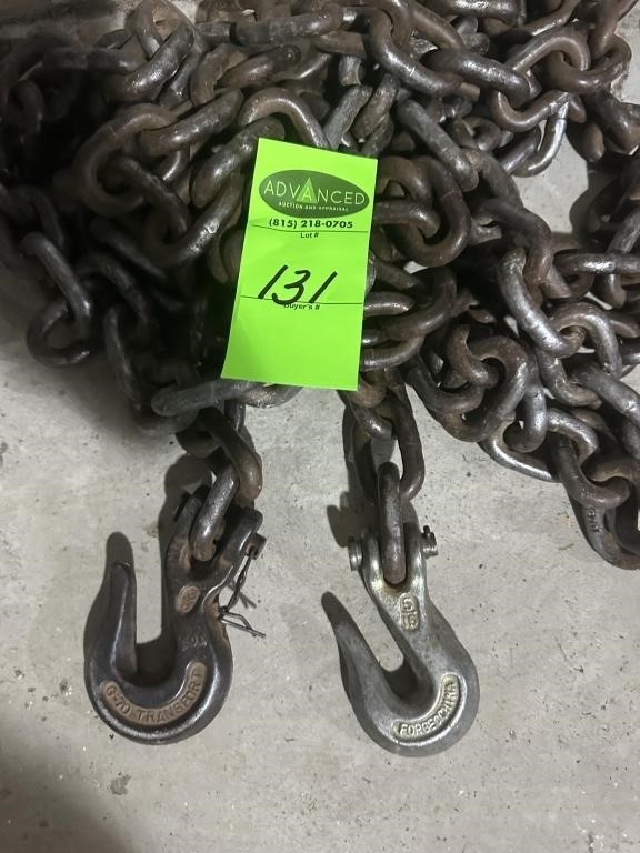 20' Log Chain Hooks on Both Ends