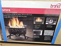 NIB Aurora Steel Gas Fire Pit  18 1/2" Dia