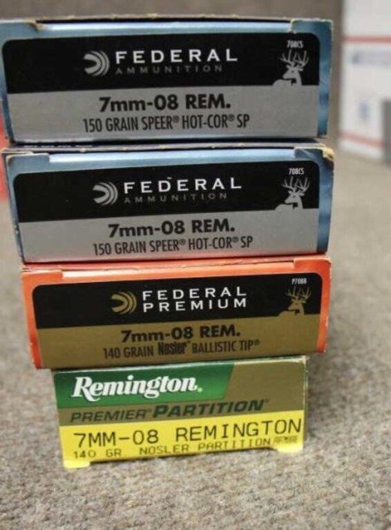 (79)RDS Assorted 7mm-08 Ammo